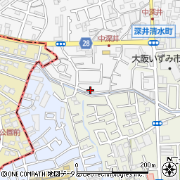 大阪府堺市中区深井中町1080-34周辺の地図