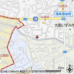 大阪府堺市中区深井中町1080-29周辺の地図