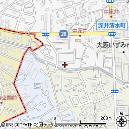 大阪府堺市中区深井中町1080周辺の地図
