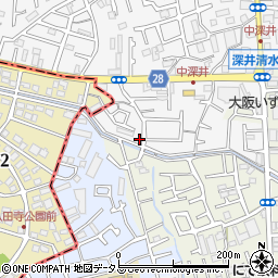 大阪府堺市中区深井中町1080-3周辺の地図