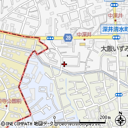 大阪府堺市中区深井中町1080-5周辺の地図