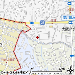 大阪府堺市中区深井中町1080-41周辺の地図