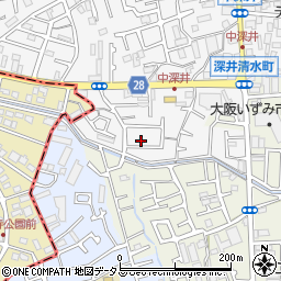 大阪府堺市中区深井中町1080-16周辺の地図