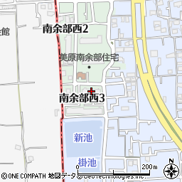 大阪府営美原南余部住宅周辺の地図