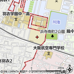 大阪府高石市東羽衣1丁目12周辺の地図