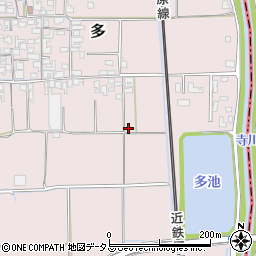 奈良県磯城郡田原本町多343周辺の地図