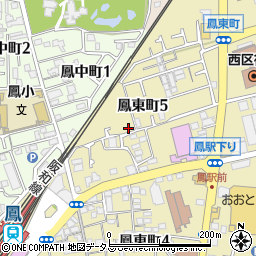 阪栄荘周辺の地図