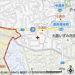 大阪府堺市中区深井中町3007周辺の地図