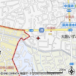 大阪府堺市中区深井中町1990-44周辺の地図