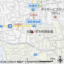 大阪府堺市中区深井中町1969-15周辺の地図