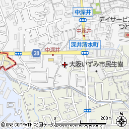 大阪府堺市中区深井中町2006周辺の地図