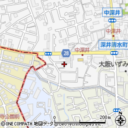 大阪府堺市中区深井中町1990-40周辺の地図