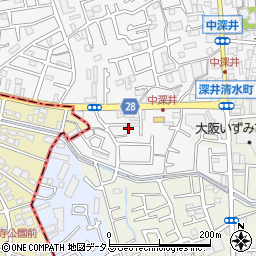大阪府堺市中区深井中町1990-18周辺の地図