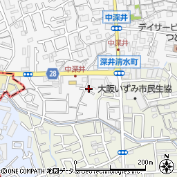 大阪府堺市中区深井中町2006-18周辺の地図