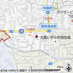 大阪府堺市中区深井中町2006-17周辺の地図