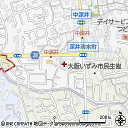 大阪府堺市中区深井中町2006-5周辺の地図