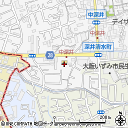 大阪府堺市中区深井中町1972周辺の地図