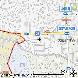 大阪府堺市中区深井中町2000周辺の地図