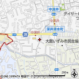 大阪府堺市中区深井中町1972-2周辺の地図