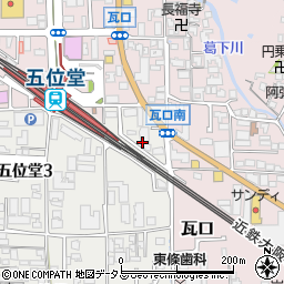奈良県香芝市五位堂周辺の地図