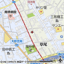 大阪府堺市東区草尾81-1周辺の地図