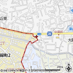 大阪府堺市中区深井中町1097-7周辺の地図