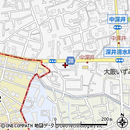 大阪府堺市中区深井中町1990-26周辺の地図