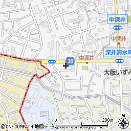 大阪府堺市中区深井中町1990-22周辺の地図