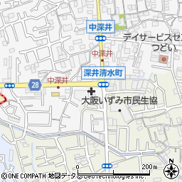 大阪府堺市中区深井中町1969-16周辺の地図