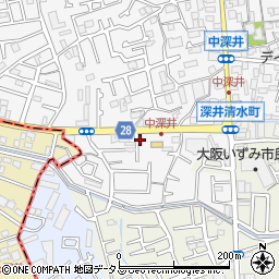 大阪府堺市中区深井中町2002-1周辺の地図