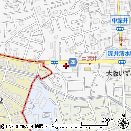 大阪府堺市中区深井中町1990-25周辺の地図