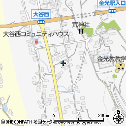 岡山県浅口市金光町大谷721周辺の地図