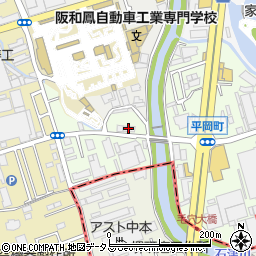 大阪ヒノデサービス販売周辺の地図
