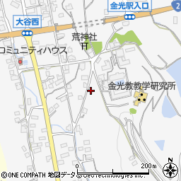 岡山県浅口市金光町大谷736周辺の地図