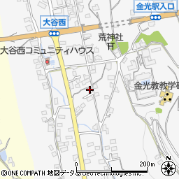 岡山県浅口市金光町大谷721-6周辺の地図