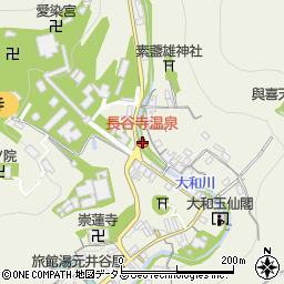 長谷寺温泉周辺の地図