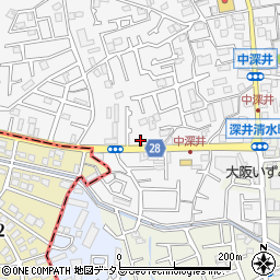 大阪府堺市中区深井中町1987-2周辺の地図