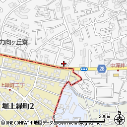 大阪府堺市中区深井中町1100周辺の地図