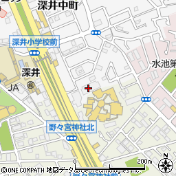 大阪府堺市中区深井中町1359周辺の地図