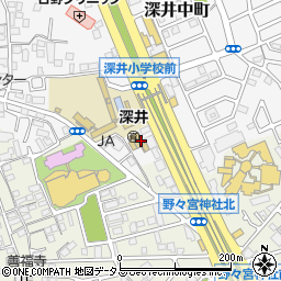 大阪府堺市中区深井中町1384周辺の地図