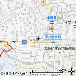 大阪府堺市中区深井中町1957周辺の地図