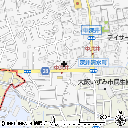 大阪府堺市中区深井中町1955-16周辺の地図