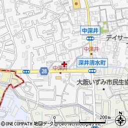 大阪府堺市中区深井中町1955-17周辺の地図