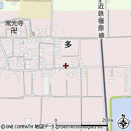 奈良県磯城郡田原本町多406-2周辺の地図
