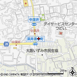 大阪府堺市中区深井中町1897周辺の地図