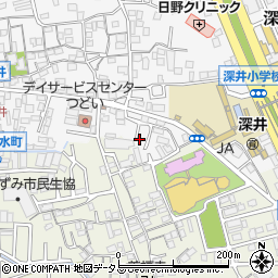 大阪府堺市中区深井中町1416-1周辺の地図