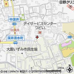 大阪府堺市中区深井中町1890-5周辺の地図