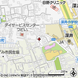 大阪府堺市中区深井中町1415周辺の地図
