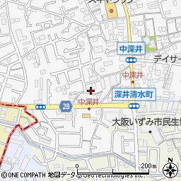 大阪府堺市中区深井中町1955周辺の地図