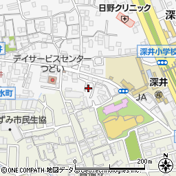 大阪府堺市中区深井中町1416周辺の地図